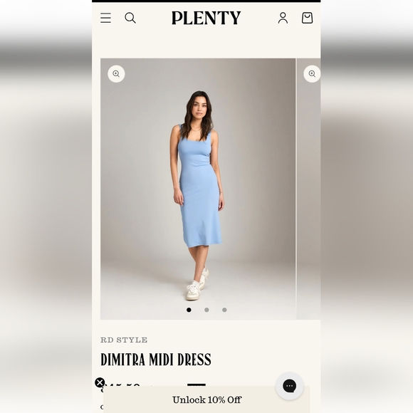 Blue midi dress - Picture 2 of 4